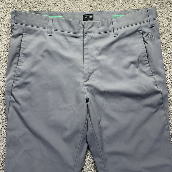 Adidas Golf Pants Mens 36x32 Gray Performance Stretch Chino Straight Leg Read* - Picture 3 of 14